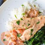 Fisch in Kokosmilch gebacken