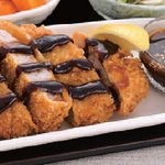 Katsudon (paniertes, frittiertes Schweinekotelett mit Reis)