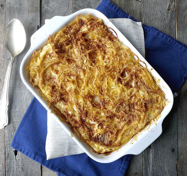 Zubereitung - Nudelauflauf mit Hüttenkäse