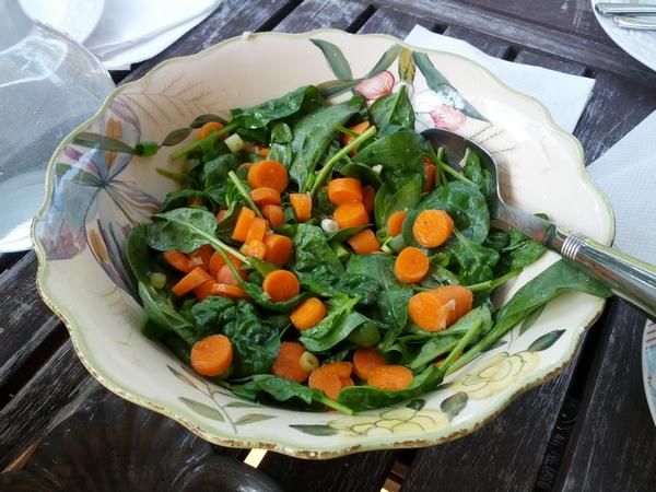 Zubereitung - Warmer Karotten-Spinat-Salat