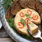 Käsekuchen mit Räucherlachs