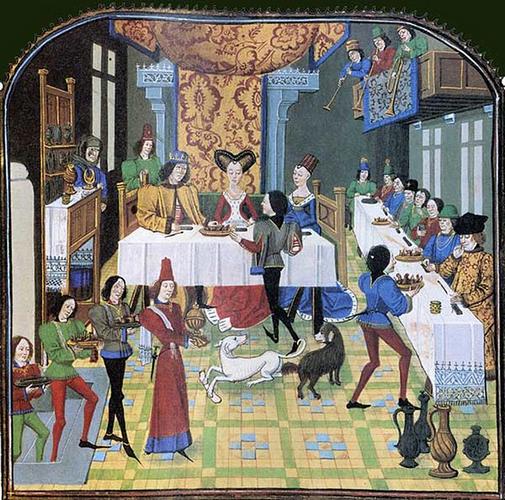 prunkvolle Abendessen während der Herrschaft von Katharina von Medici