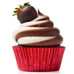 Schokoladen- und Erdbeer-Cupcakes