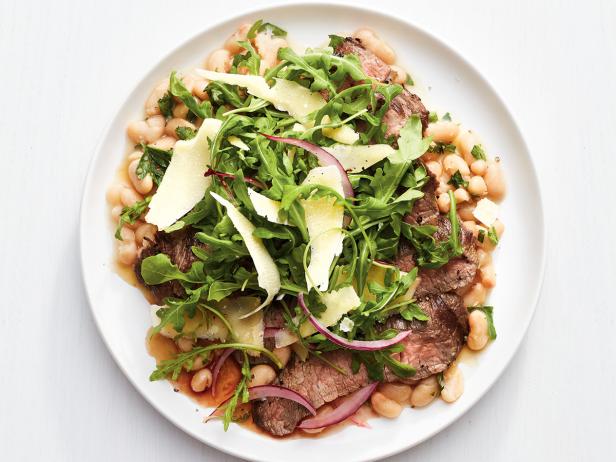 Zubereitung - Flankensteak mit Rosmarin-Rucola-Salat