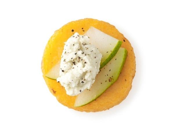 40. Birne und Gorgonzola auf Polenta