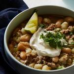 Weißes Chili mit Putenhackfleisch und Mais
