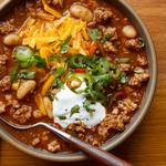 Truthahn-Chili mit weißen Bohnen
