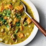 Chili Verde mit Wurst und Kürbis