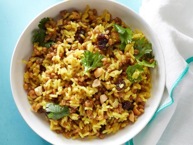 Zubereitung - Weizenkörner mit Reis und Curry