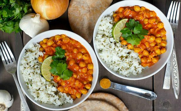 Zubereitung - Kokos-Curry mit Kichererbsen