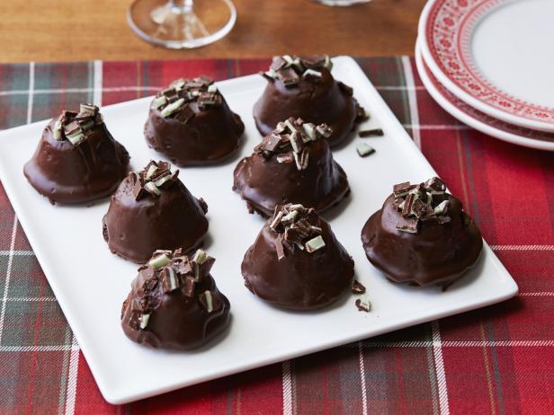 Rezept für Schokoladen-Minz-Brownie-Trüffel