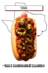 Acılı soslu ve turşu jalapeñolu sosisli sandviç