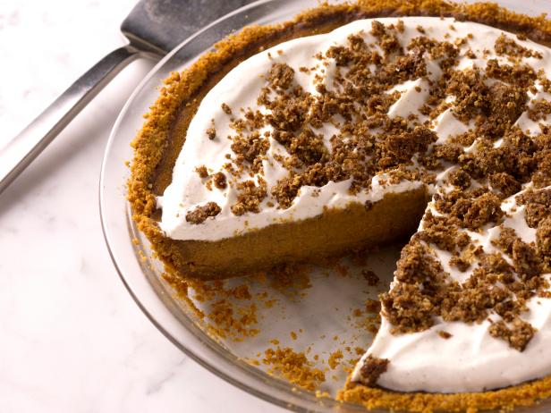 Rezept für Kürbiskuchen mit Zimtstreuseln und Graham-Cracker-Boden