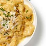 Käsetortellini mit Kürbis-Alfredo-Sauce