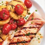 Gegrillter Lachs mit Polenta