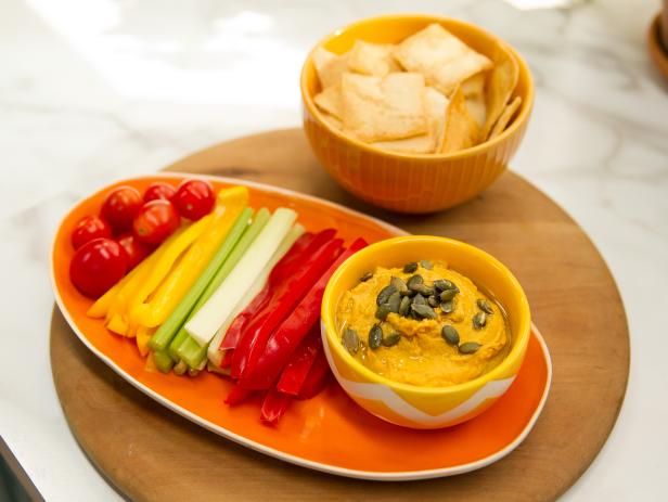 Zubereitung - Kürbis-Hummus mit geröstetem Knoblauch