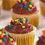 Kürbis-Cupcake mit Schokoladencreme