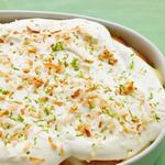 Bananenpudding und Kokoscreme-Parfait