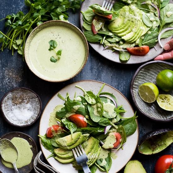 Zubereitung - Spinat-, Avocado- und Kürbiskernsalat