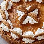 Kürbiskuchen mit Lebkuchenboden und Lebkuchencreme