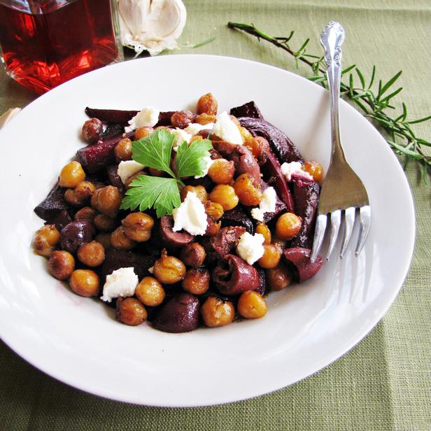 Zubereitung - Gerösteter Rote-Bete-Salat mit Kichererbsen und roten Zwiebeln