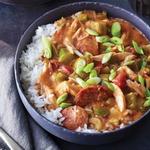 شوربة غامبو سريعة مع دجاج مشوي