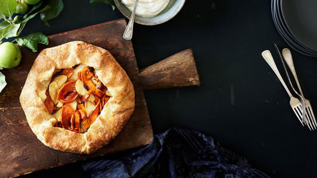 Apfel- und Kürbis-Galette