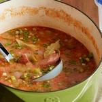 Gumbo-Suppe mit Wurst zur späteren Verwendung