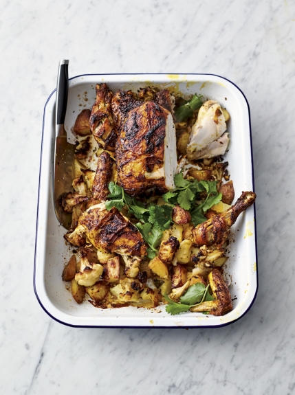 Rezept für gebratenes Hähnchen mit Tikka-Masala-Pasta – Jamie Oliver