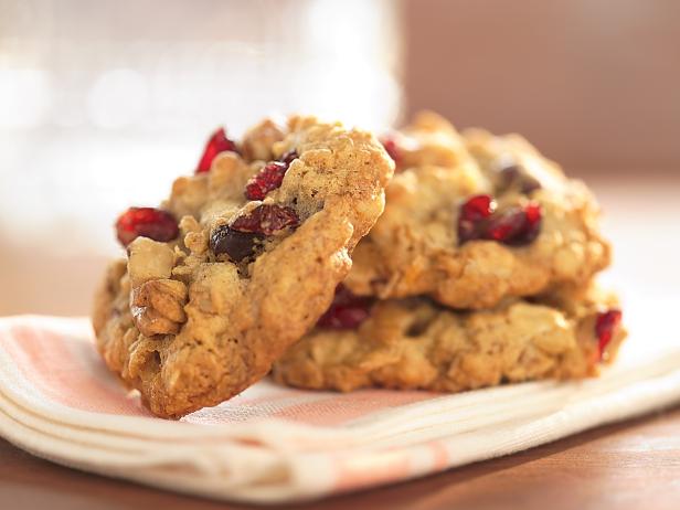 Rezept für Haferflockenkekse mit Cranberries und Walnüssen