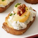 Geröstete Birnen und Blauschimmelkäse