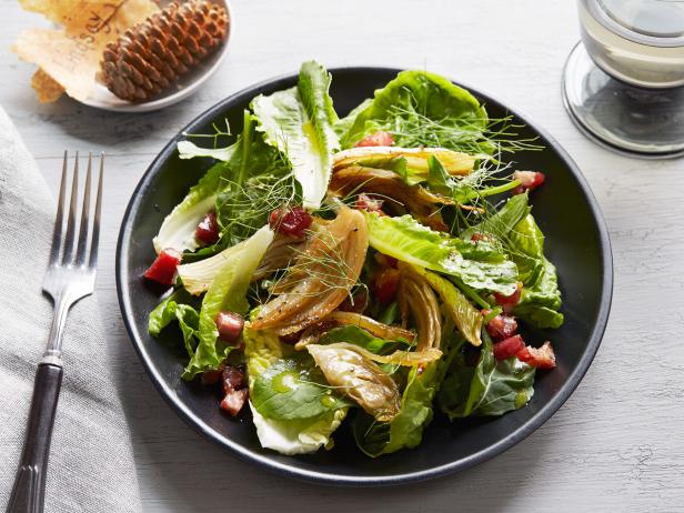 Rezept für karamellisierten Fenchel-Speck-Salat für zwei Personen