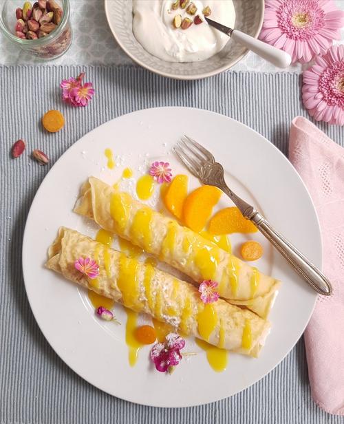 Zubereitung - Crêpes Suzette mit Orangensauce