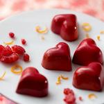 Schokoladenpralinen „Herzen mit Himbeeren“