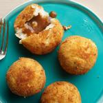 Kartoffelkroketten mit flüssiger Füllung
