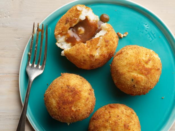 Zubereitung - Kartoffelkroketten mit flüssiger Füllung