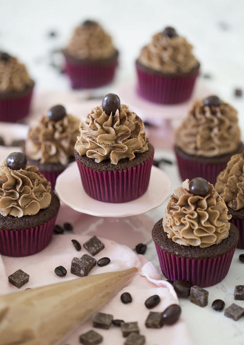 Rezept für Schokoladen-Espresso-Cupcakes