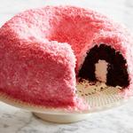 Rosa Schneeballtorte