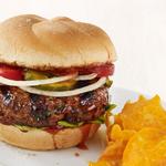 Burger mit Fruchtpüree
