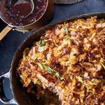 Geschmorter Kohl mit Fleisch