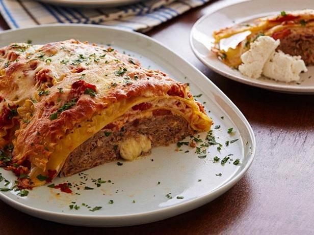 Hackbraten mit Lasagne