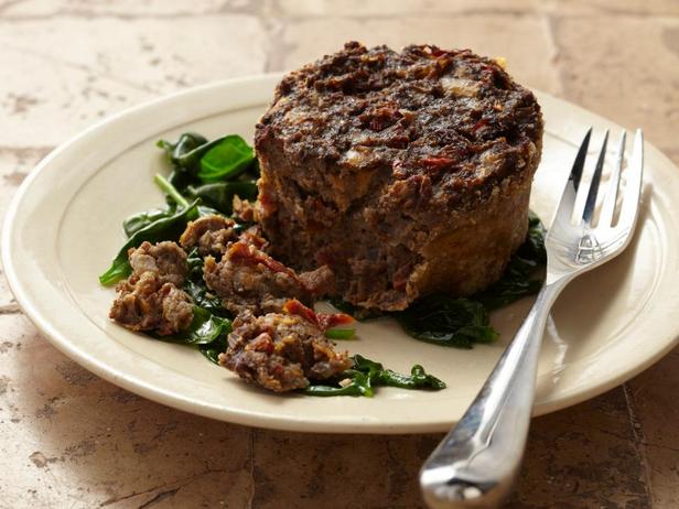 Pilzhackbraten mit sonnengetrockneten Tomaten