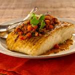 Gegrillter Weißfisch mit Chermoula