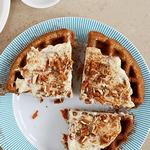 Karottenwaffeln mit Quarkcreme