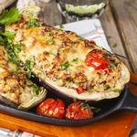 Auberginen gefüllt mit Hackfleisch