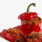 Gefüllte Paprika mit Auberginen