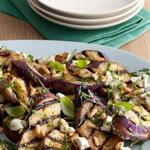 Gegrillter Auberginensalat