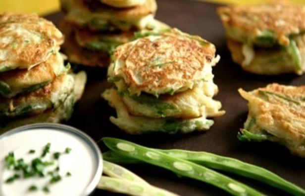 Rezept für grüne Bohnen-Gemüsepuffer