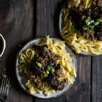 Gebackene Aubergine nach chinesischer Art mit Schweinefleisch