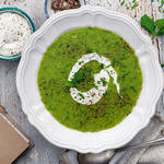 Grüne Erbsensuppe